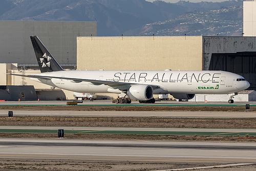 EVA Air Boeing 777-300ER B-16715 at Los Angeles International Airport (KLAX/LAX)