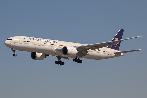 Saudia Boeing 777-300ER HZ-AK38 at Los Angeles International Airport (KLAX/LAX)