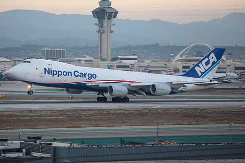 Nippon Cargo Airlines Boeing 747-8F JA12KZ at Los Angeles International Airport (KLAX/LAX) Nippon Cargo Airlines Boeing 747-8F JA12KZ at Los Angeles International Airport (KLAX/LAX)