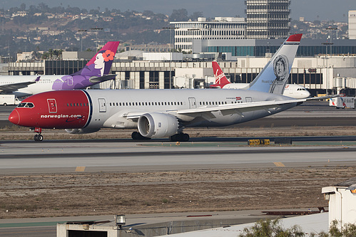 Norwegian Long Haul Boeing 787-8 LN-LNE at Los Angeles International Airport (KLAX/LAX) Norwegian Long Haul Boeing 787-8 LN-LNE at Los Angeles International Airport (KLAX/LAX)