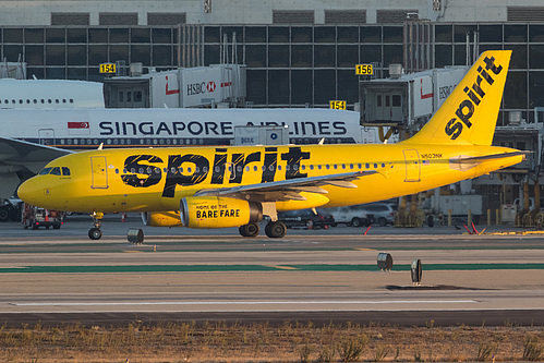 Spirit Airlines Airbus A319-100 N503NK at Los Angeles International Airport (KLAX/LAX)