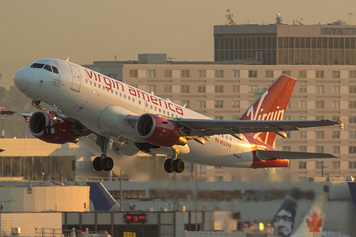Virgin America Airbus A319-100 N523VA at Los Angeles International Airport (KLAX/LAX) Virgin America Airbus A319-100 N523VA at Los Angeles International Airport (KLAX/LAX)