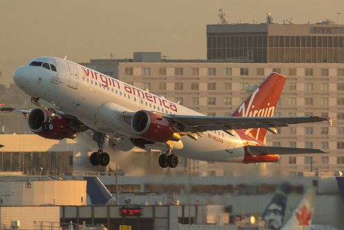 Virgin America Airbus A319-100 N523VA at Los Angeles International Airport (KLAX/LAX)