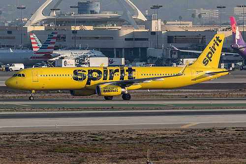 Spirit Airlines Airbus A321-200 N668NK at Los Angeles International Airport (KLAX/LAX)