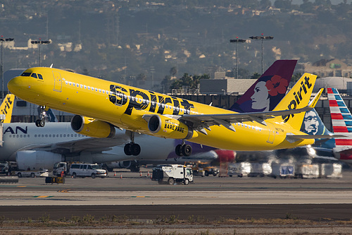 Spirit Airlines Airbus A321-200 N677NK at Los Angeles International Airport (KLAX/LAX)