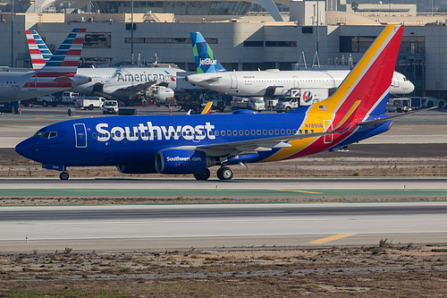 Southwest Airlines Boeing 737-700 N7850B at Los Angeles International Airport (KLAX/LAX) Southwest Airlines Boeing 737-700 N7850B at Los Angeles International Airport (KLAX/LAX)
