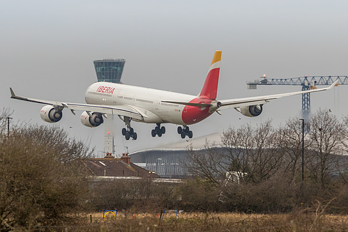 Iberia Airbus A340-600 EC-IQR at London Heathrow Airport (EGLL/LHR)