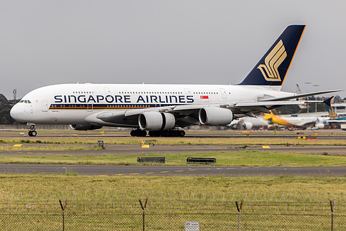 Singapore Airlines Airbus A380-800 9V-SKG at Sydney Kingsford Smith International Airport (YSSY/SYD) Singapore Airlines Airbus A380-800 9V-SKG at Sydney Kingsford Smith International Airport (YSSY/SYD)