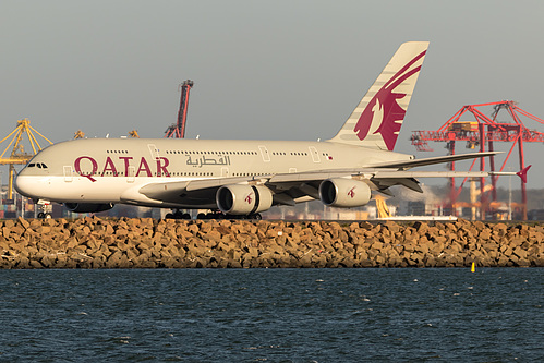 Qatar Airways Airbus A380-800 A7-APA at Sydney Kingsford Smith International Airport (YSSY/SYD) Qatar Airways Airbus A380-800 A7-APA at Sydney Kingsford Smith International Airport (YSSY/SYD)