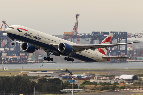 British Airways Boeing 777-300ER G-STBD at Sydney Kingsford Smith International Airport (YSSY/SYD) British Airways Boeing 777-300ER G-STBD at Sydney Kingsford Smith International Airport (YSSY/SYD)