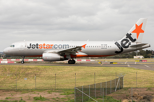 Jetstar Airways Airbus A320-200 VH-VGN at Sydney Kingsford Smith International Airport (YSSY/SYD) Jetstar Airways Airbus A320-200 VH-VGN at Sydney Kingsford Smith International Airport (YSSY/SYD)