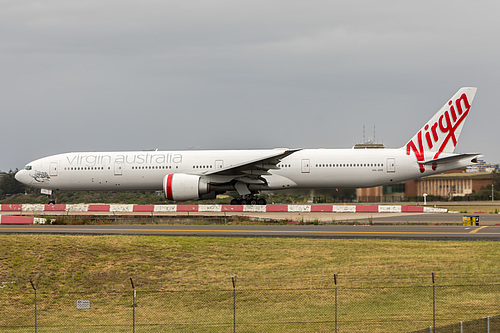 Virgin Australia Boeing 777-300ER VH-VPE at Sydney Kingsford Smith International Airport (YSSY/SYD) Virgin Australia Boeing 777-300ER VH-VPE at Sydney Kingsford Smith International Airport (YSSY/SYD)