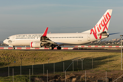 Virgin Australia Boeing 737-800 VH-VUI at Sydney Kingsford Smith International Airport (YSSY/SYD) Virgin Australia Boeing 737-800 VH-VUI at Sydney Kingsford Smith International Airport (YSSY/SYD)