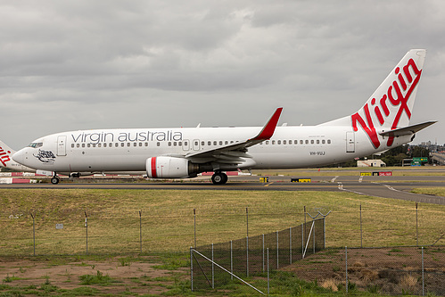 Virgin Australia Boeing 737-800 VH-VUJ at Sydney Kingsford Smith International Airport (YSSY/SYD) Virgin Australia Boeing 737-800 VH-VUJ at Sydney Kingsford Smith International Airport (YSSY/SYD)