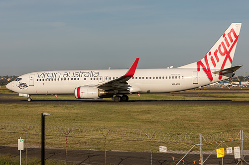 Virgin Australia Boeing 737-800 VH-VUK at Sydney Kingsford Smith International Airport (YSSY/SYD) Virgin Australia Boeing 737-800 VH-VUK at Sydney Kingsford Smith International Airport (YSSY/SYD)