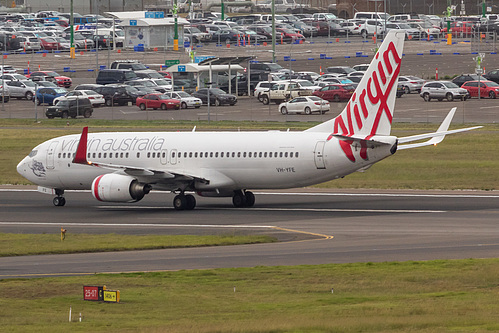 Virgin Australia Boeing 737-800 VH-YFE at Sydney Kingsford Smith International Airport (YSSY/SYD) Virgin Australia Boeing 737-800 VH-YFE at Sydney Kingsford Smith International Airport (YSSY/SYD)