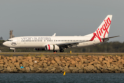 Virgin Australia Boeing 737-800 VH-YFU at Sydney Kingsford Smith International Airport (YSSY/SYD) Virgin Australia Boeing 737-800 VH-YFU at Sydney Kingsford Smith International Airport (YSSY/SYD)