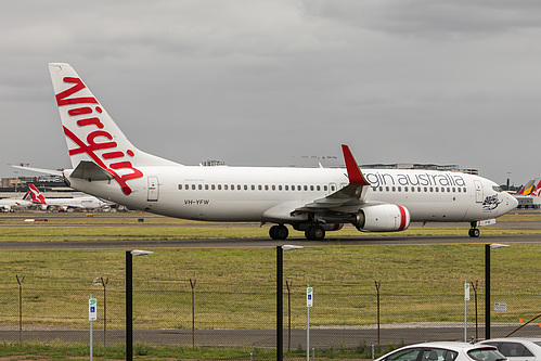 Virgin Australia Boeing 737-800 VH-YFW at Sydney Kingsford Smith International Airport (YSSY/SYD) Virgin Australia Boeing 737-800 VH-YFW at Sydney Kingsford Smith International Airport (YSSY/SYD)