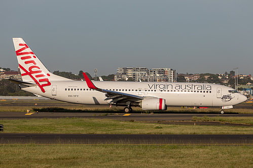 Virgin Australia Boeing 737-800 VH-YFY at Sydney Kingsford Smith International Airport (YSSY/SYD) Virgin Australia Boeing 737-800 VH-YFY at Sydney Kingsford Smith International Airport (YSSY/SYD)