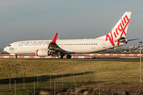 Virgin Australia Boeing 737-800 VH-YID at Sydney Kingsford Smith International Airport (YSSY/SYD) Virgin Australia Boeing 737-800 VH-YID at Sydney Kingsford Smith International Airport (YSSY/SYD)