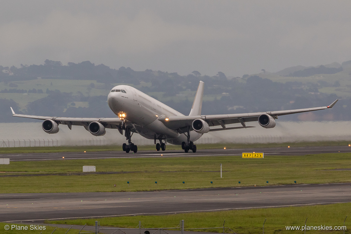 Hi Fly Malta Airbus A340-300 9H-FOX at Auckland International Airport (NZAA/AKL) Hi Fly Malta Airbus A340-300 9H-FOX at Auckland International Airport (NZAA/AKL)