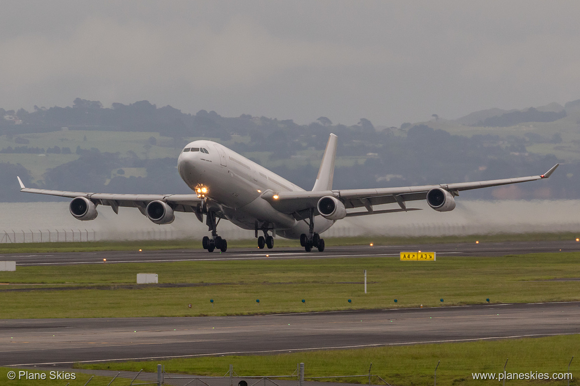 Hi Fly Malta Airbus A340-300 9H-FOX at Auckland International Airport (NZAA/AKL)