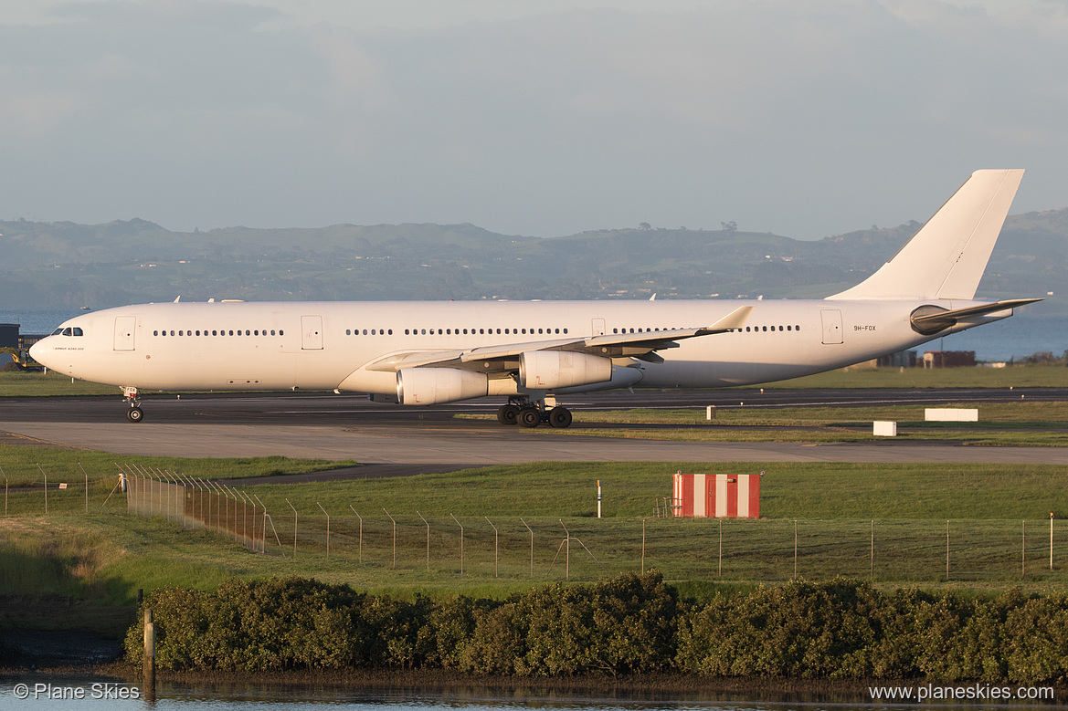 Hi Fly Malta Airbus A340-300 9H-FOX at Auckland International Airport (NZAA/AKL)