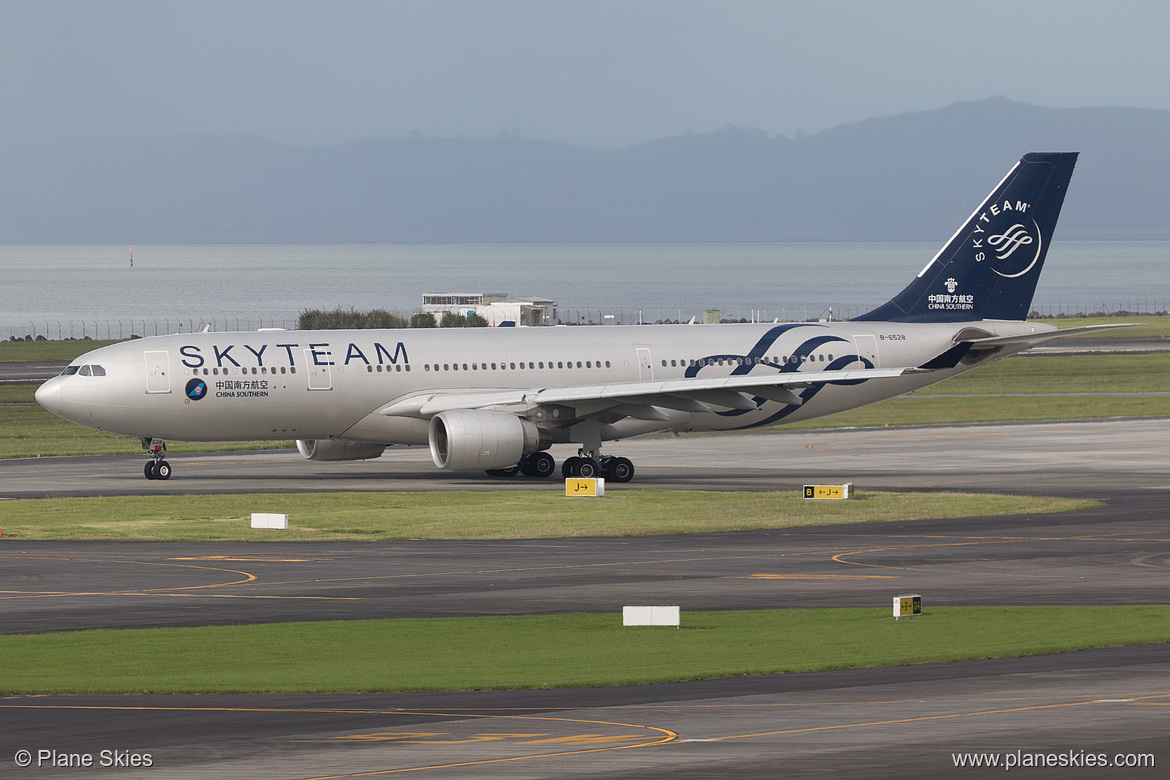 China Southern Airlines Airbus A330-200 B-6528 at Auckland International Airport (NZAA/AKL)