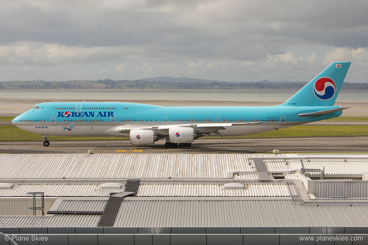 Korean Air Boeing 747-8i HL7631 at Auckland International Airport (NZAA/AKL)