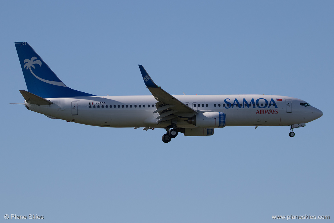 Samoa Airways Boeing 737-800 I-NEOS at Auckland International Airport (NZAA/AKL)