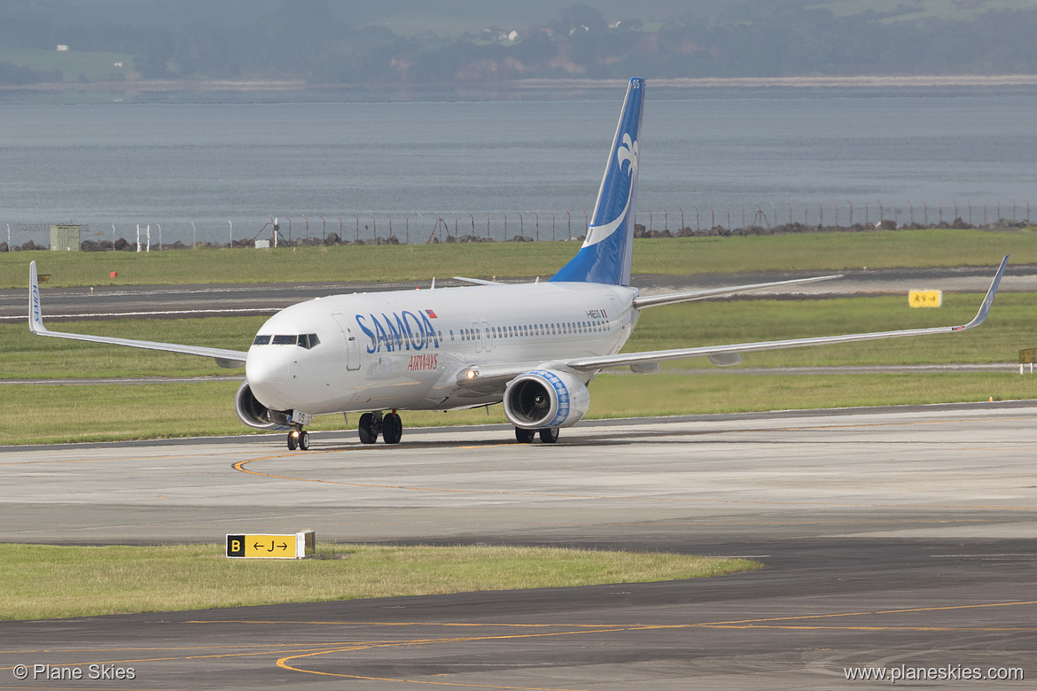 Samoa Airways Boeing 737-800 I-NEOS at Auckland International Airport (NZAA/AKL) Samoa Airways Boeing 737-800 I-NEOS at Auckland International Airport (NZAA/AKL)