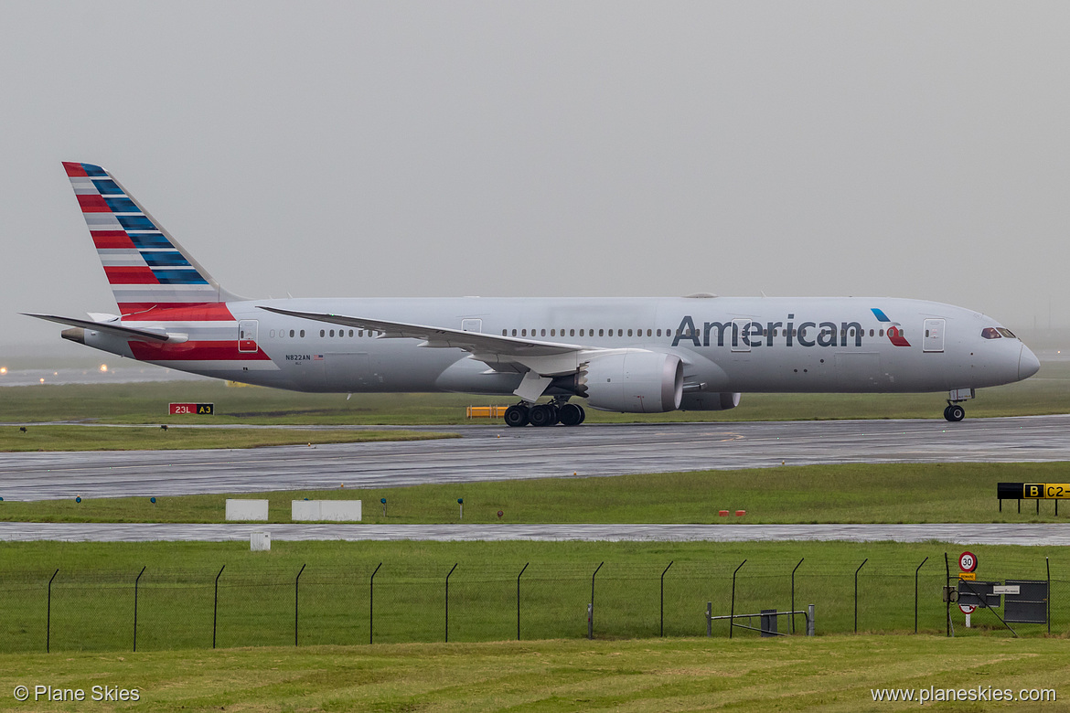 American Airlines Boeing 787-9 N822AN at Auckland International Airport (NZAA/AKL)