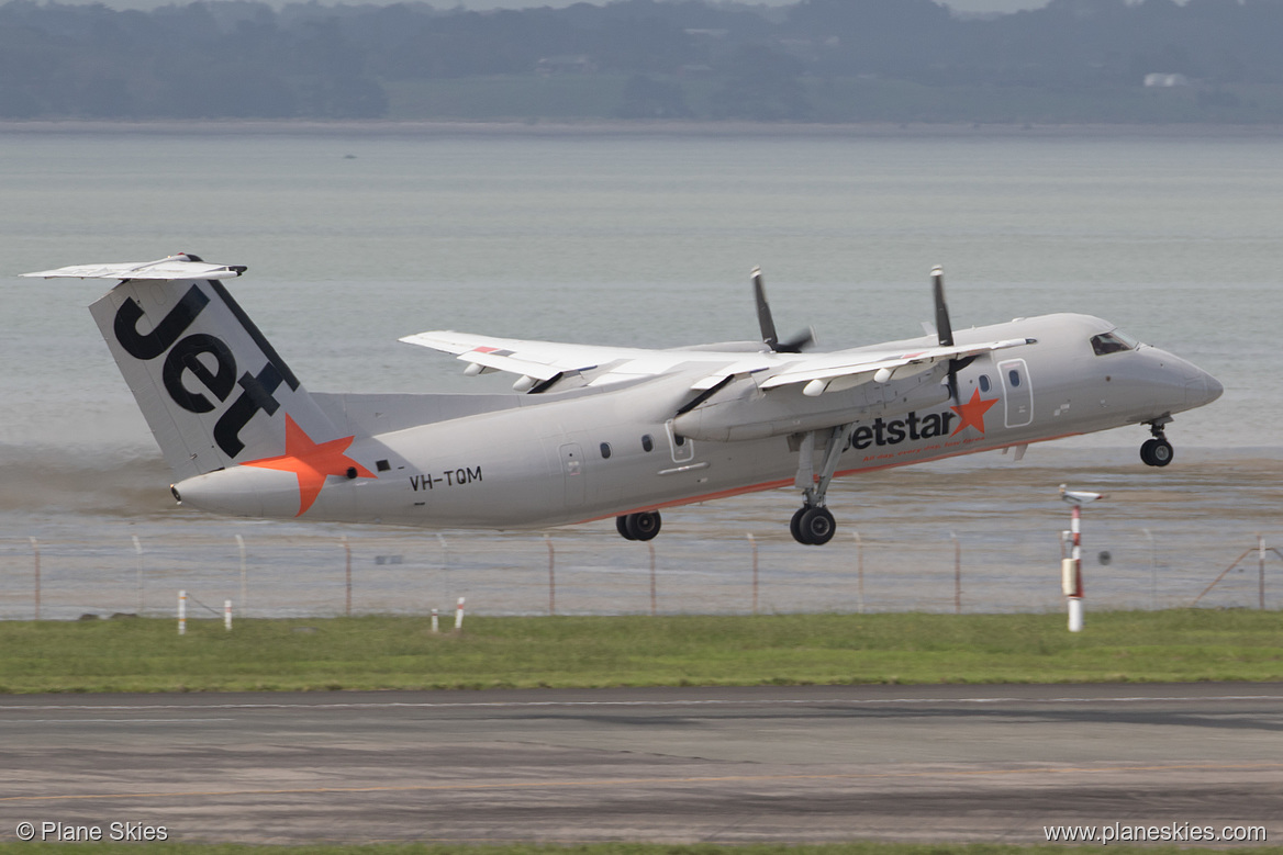 Jetstar Airways DHC Dash-8-300 VH-TQM at Auckland International Airport (NZAA/AKL) Jetstar Airways DHC Dash-8-300 VH-TQM at Auckland International Airport (NZAA/AKL)