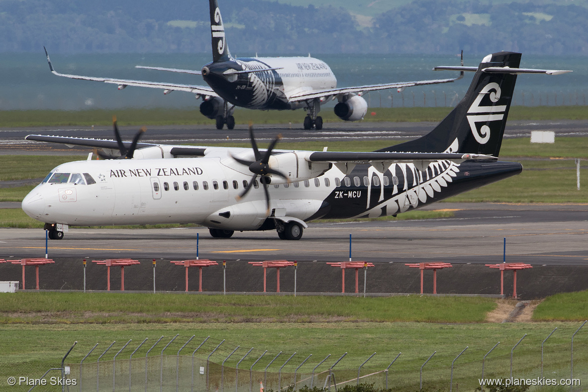 Mount Cook Airline ATR ATR 72-210 ZK-MCU at Auckland International Airport (NZAA/AKL) Mount Cook Airline ATR ATR 72-210 ZK-MCU at Auckland International Airport (NZAA/AKL)