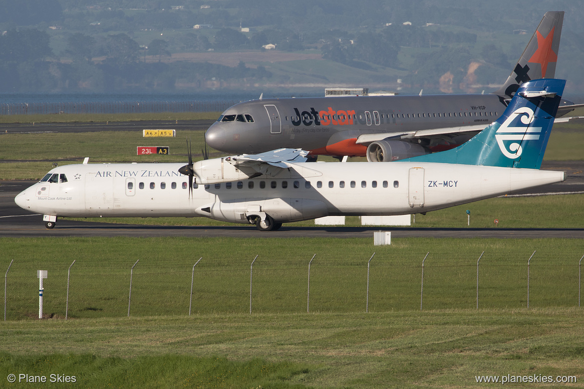 Mount Cook Airline ATR ATR 72-210 ZK-MCY at Auckland International Airport (NZAA/AKL) Mount Cook Airline ATR ATR 72-210 ZK-MCY at Auckland International Airport (NZAA/AKL)