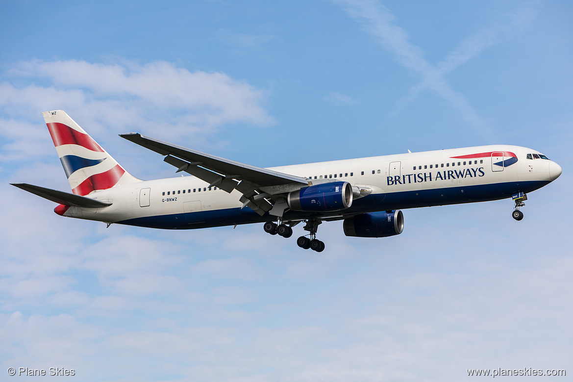 British Airways Boeing 767-300ER G-BNWZ at London Heathrow Airport (EGLL/LHR) British Airways Boeing 767-300ER G-BNWZ at London Heathrow Airport (EGLL/LHR)