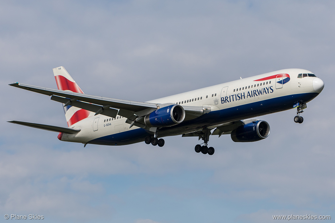 British Airways Boeing 767-300ER G-BZHA at London Heathrow Airport (EGLL/LHR)