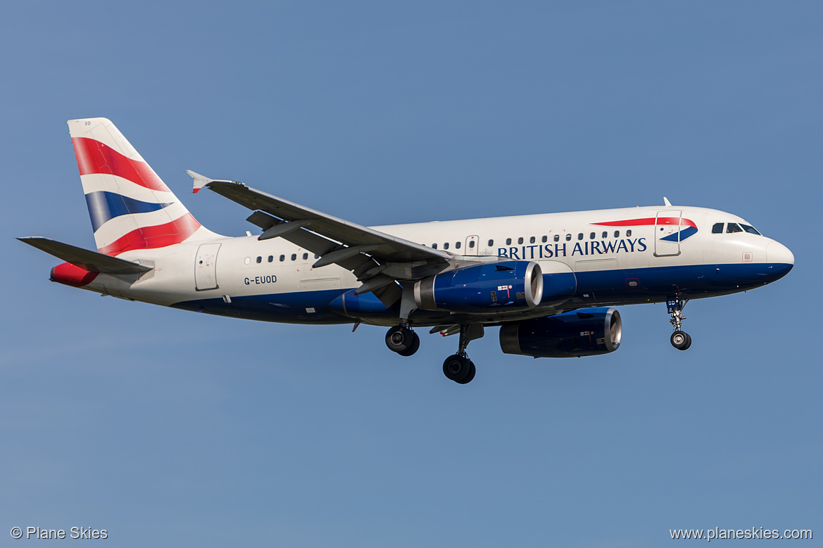 British Airways Airbus A319-100 G-EUOD at London Heathrow Airport (EGLL/LHR)