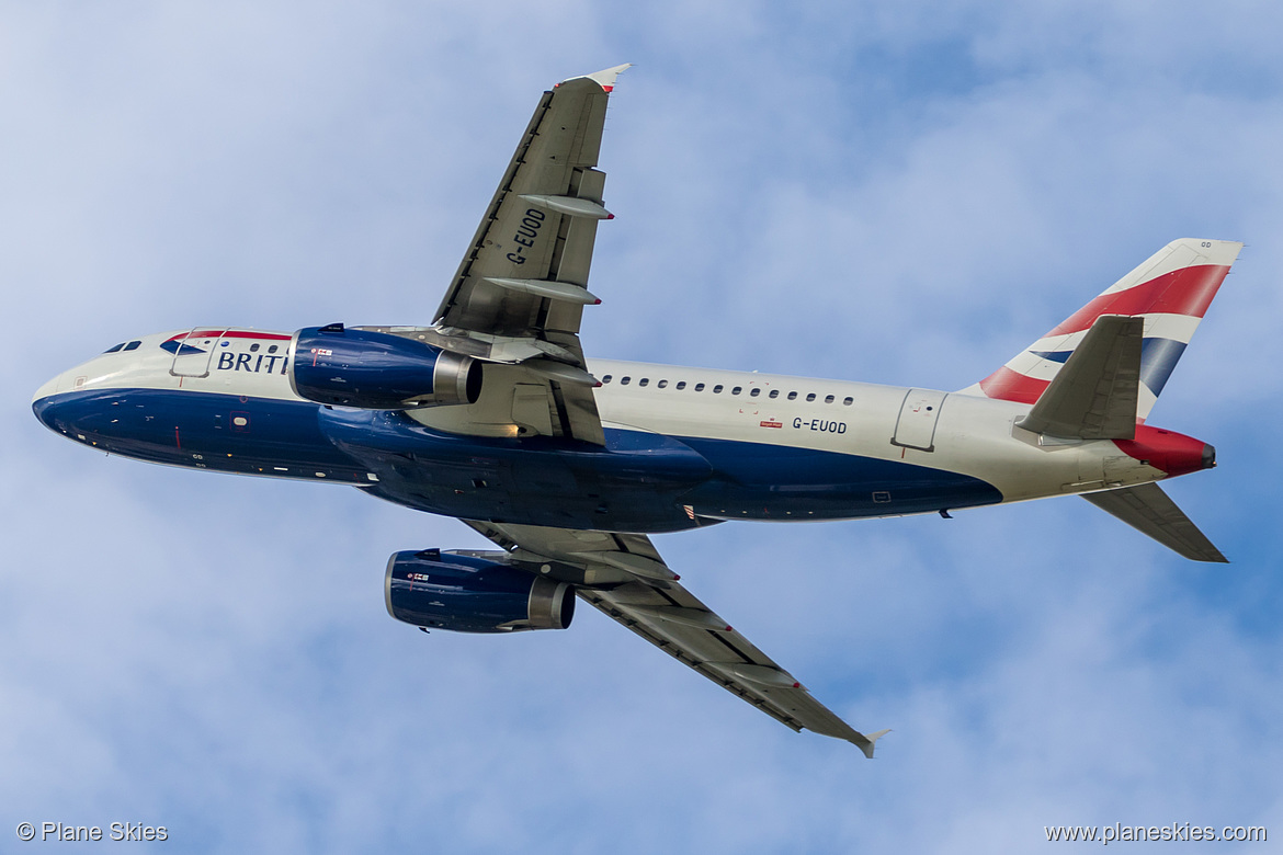 British Airways Airbus A319-100 G-EUOD at London Heathrow Airport (EGLL/LHR) British Airways Airbus A319-100 G-EUOD at London Heathrow Airport (EGLL/LHR)