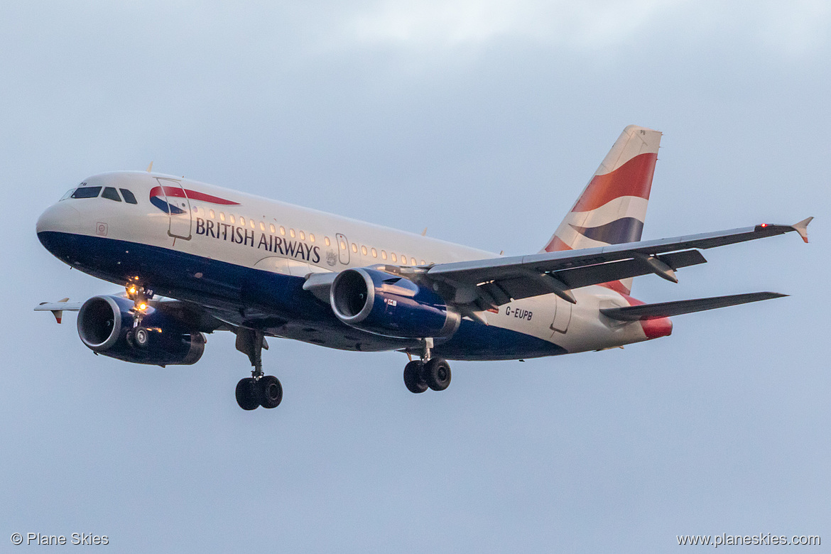 British Airways Airbus A319-100 G-EUPB at London Heathrow Airport (EGLL/LHR) British Airways Airbus A319-100 G-EUPB at London Heathrow Airport (EGLL/LHR)