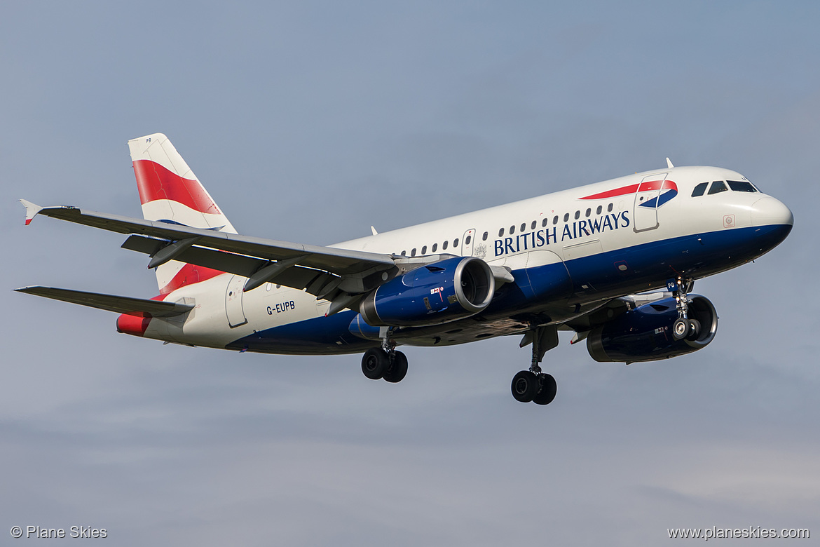 British Airways Airbus A319-100 G-EUPB at London Heathrow Airport (EGLL/LHR) British Airways Airbus A319-100 G-EUPB at London Heathrow Airport (EGLL/LHR)