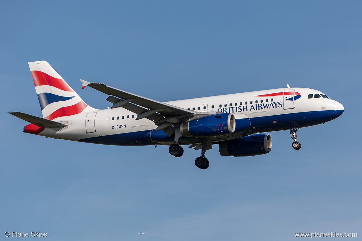 British Airways Airbus A319-100 G-EUPN at London Heathrow Airport (EGLL/LHR) British Airways Airbus A319-100 G-EUPN at London Heathrow Airport (EGLL/LHR)