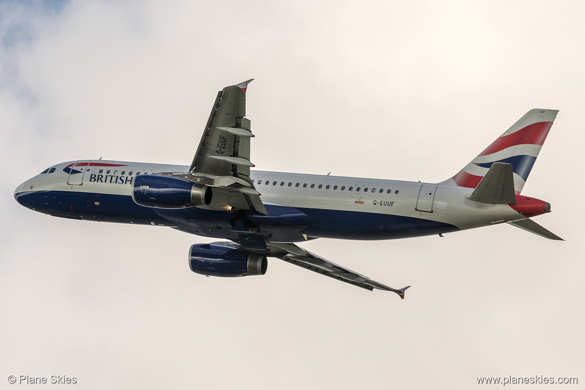 British Airways Airbus A320-200 G-EUUF at London Heathrow Airport (EGLL/LHR) British Airways Airbus A320-200 G-EUUF at London Heathrow Airport (EGLL/LHR)