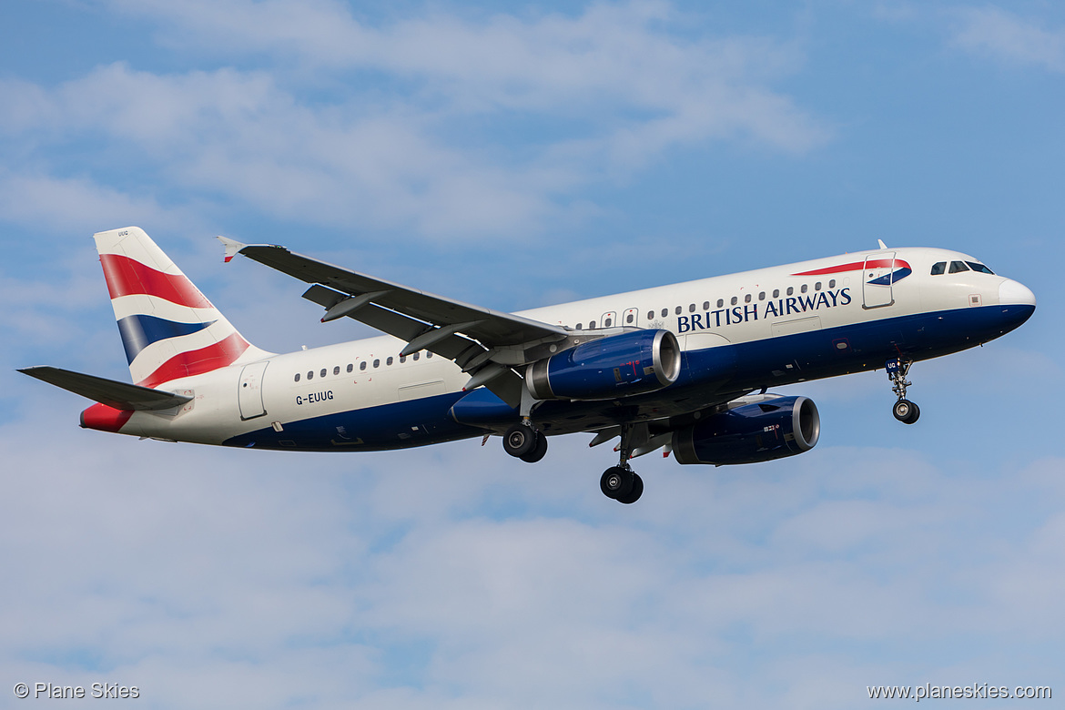 British Airways Airbus A320-200 G-EUUG at London Heathrow Airport (EGLL/LHR) British Airways Airbus A320-200 G-EUUG at London Heathrow Airport (EGLL/LHR)