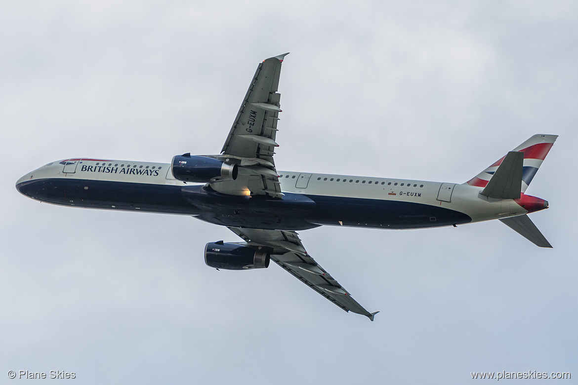 British Airways Airbus A321-200 G-EUXM at London Heathrow Airport (EGLL/LHR) British Airways Airbus A321-200 G-EUXM at London Heathrow Airport (EGLL/LHR)