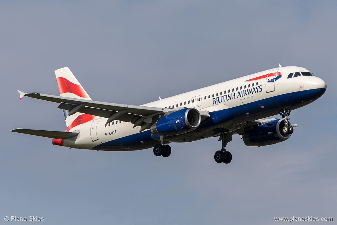 British Airways Airbus A320-200 G-EUYE at London Heathrow Airport (EGLL/LHR)