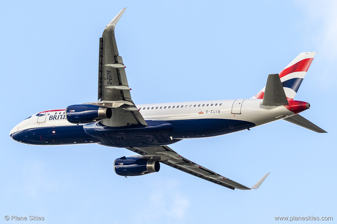 British Airways Airbus A320-200 G-EUYR at London Heathrow Airport (EGLL/LHR) British Airways Airbus A320-200 G-EUYR at London Heathrow Airport (EGLL/LHR)
