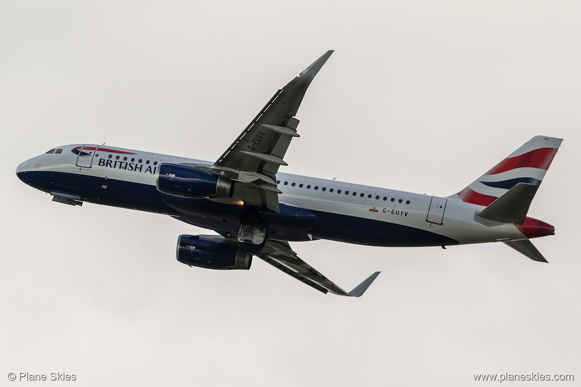 British Airways Airbus A320-200 G-EUYV at London Heathrow Airport (EGLL/LHR) British Airways Airbus A320-200 G-EUYV at London Heathrow Airport (EGLL/LHR)