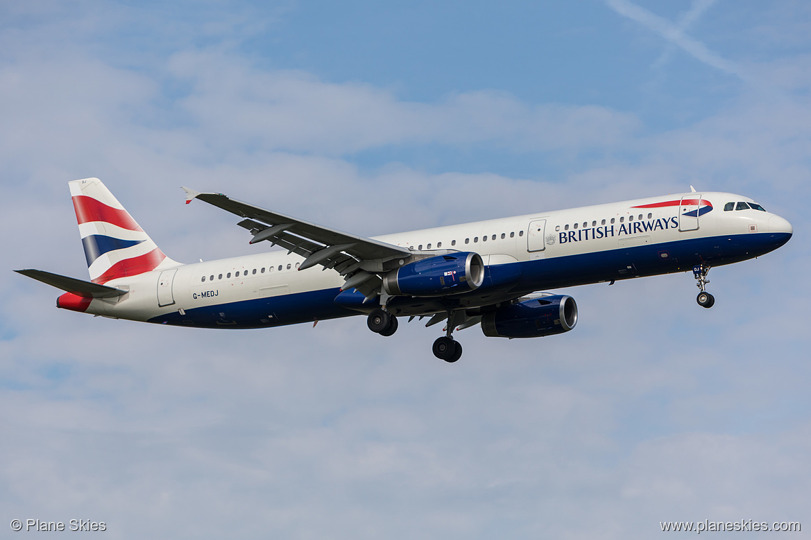 British Airways Airbus A321-200 G-MEDJ at London Heathrow Airport (EGLL/LHR)