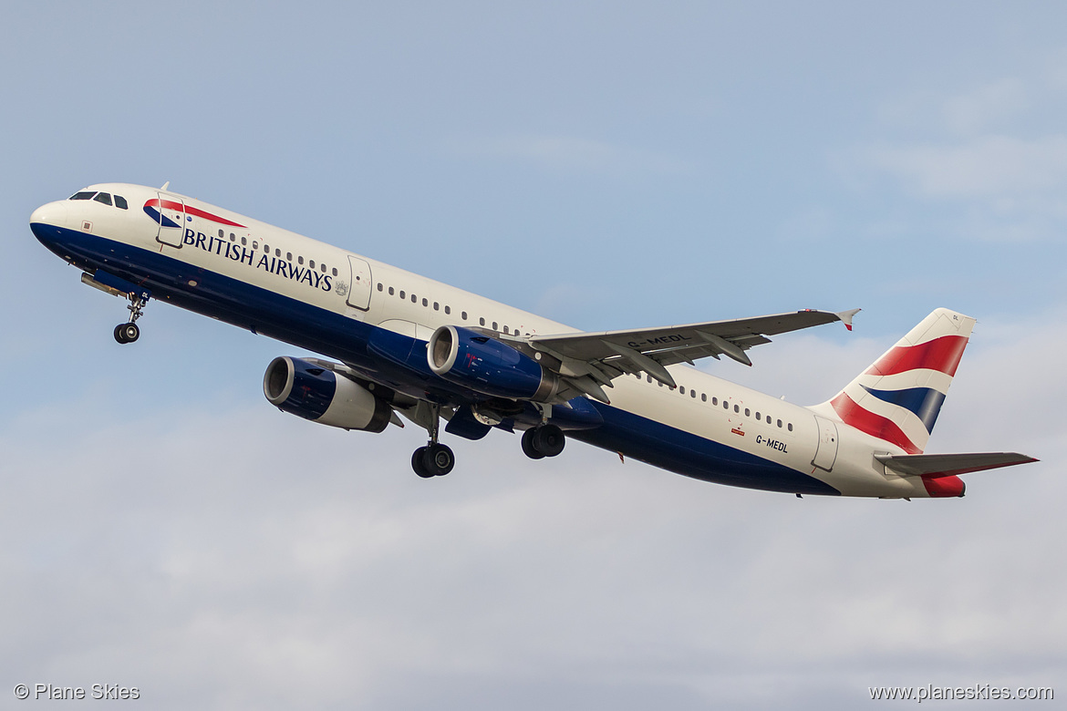 British Airways Airbus A321-200 G-MEDL at London Heathrow Airport (EGLL/LHR) British Airways Airbus A321-200 G-MEDL at London Heathrow Airport (EGLL/LHR)